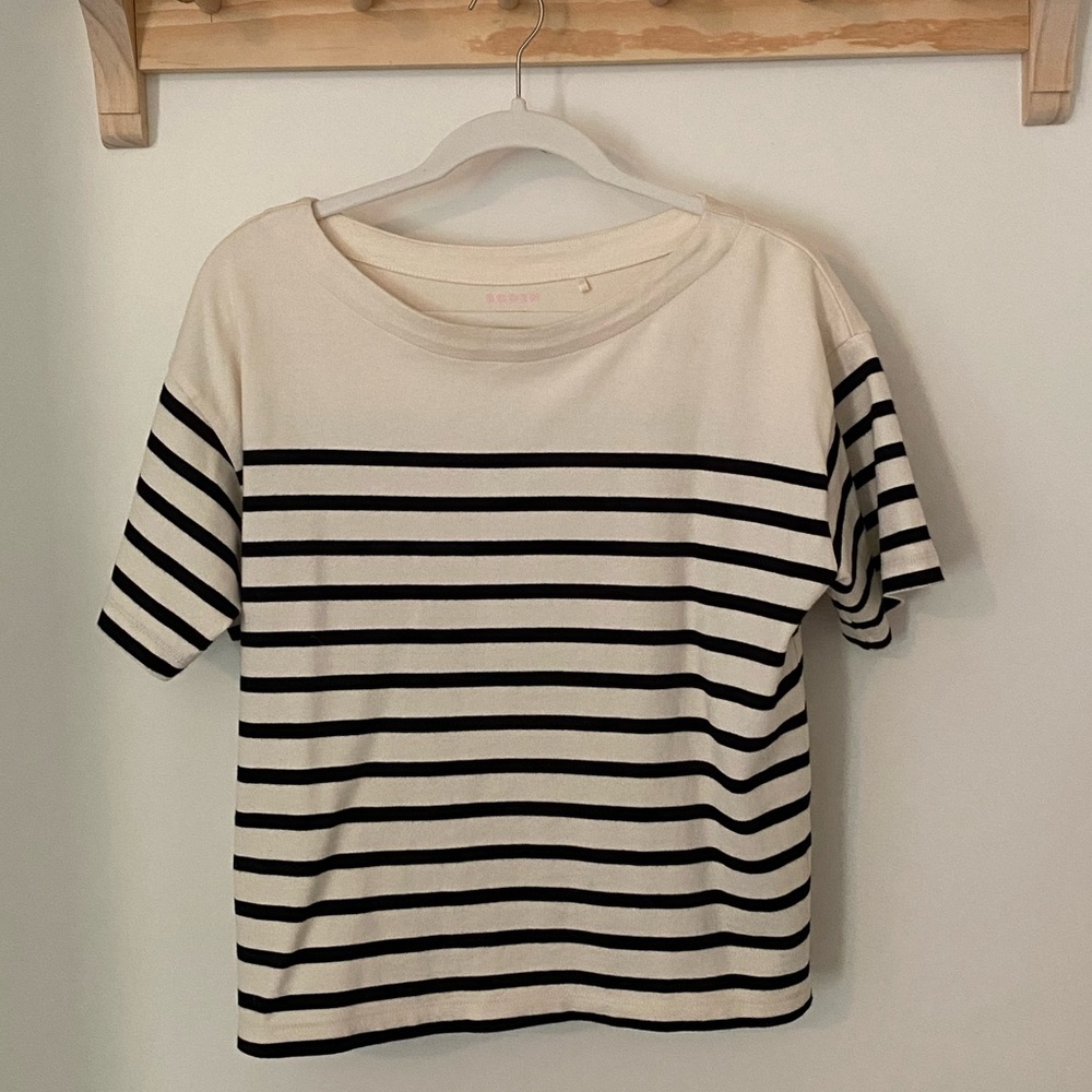 Boden Striped Cotton Top